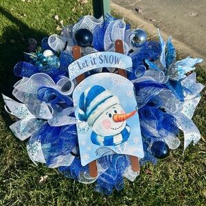 Let it snow holiday wreath